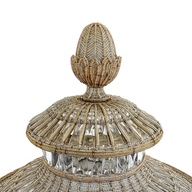 Floor Lamp in the Shape of a Large Vase with Murano Glass Beads, 1890s For Sale - Image 15 of 16