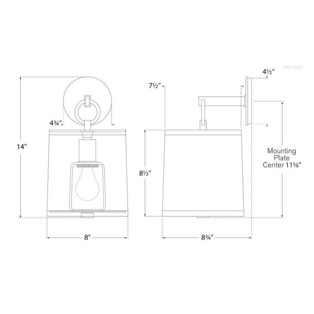 Modern Barbara Barry for Visual Comfort Signature French Cuff Sconce in Soft Brass with Silk Shade For Sale - Image 3 of 3