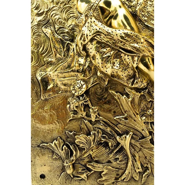 Jugendstil Cast Relief in Brass, Vienna, Austria, 1910s For Sale - Image 3 of 8