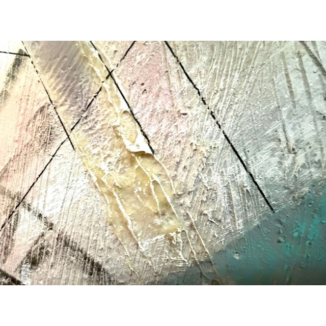Paint 90's Large Rodolfo Carlos Signed Abstract Paintings - A Pair For Sale - Image 7 of 15