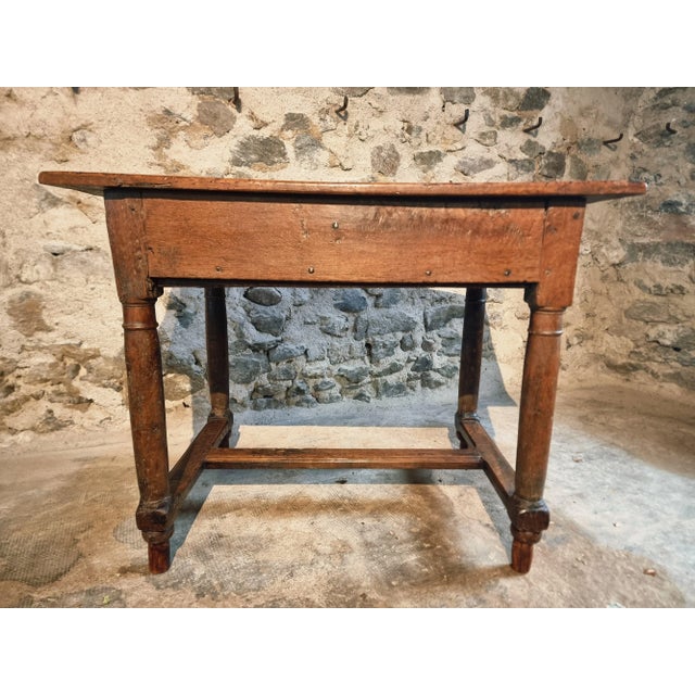 Small Antique Rustic Worktable with Storage For Sale - Image 16 of 18