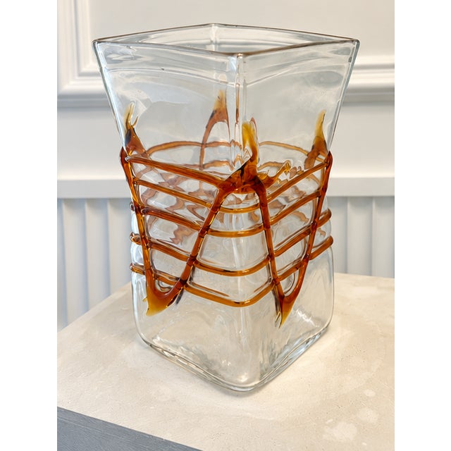 Modern Vintage Fulvio Bianconi Murano Art Glass Vase For Sale - Image 3 of 5