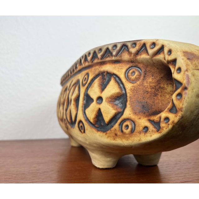 Beige Mid-Century Modern West German Pottery WGP Planter from Gebrüder Spang, 1960s For Sale - Image 8 of 18