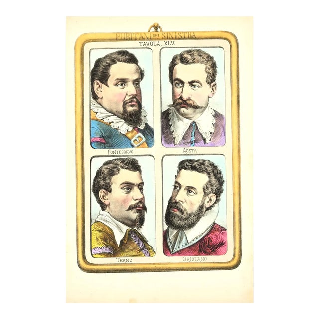 Puritans of the Left - Lithograph by A. Maganaro - 1872 1872 For Sale