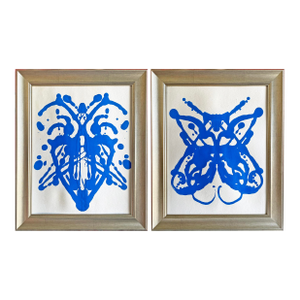 Original Rorschach Test–Inspired Abstract Paintings – Hand-Painted Acrylic Framed Modern by Tatiana Duperault