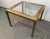 Mid-Century Modern Mid 20th Century Brass & Burl Accented Glass Side Table For Sale - Image 3 of 13