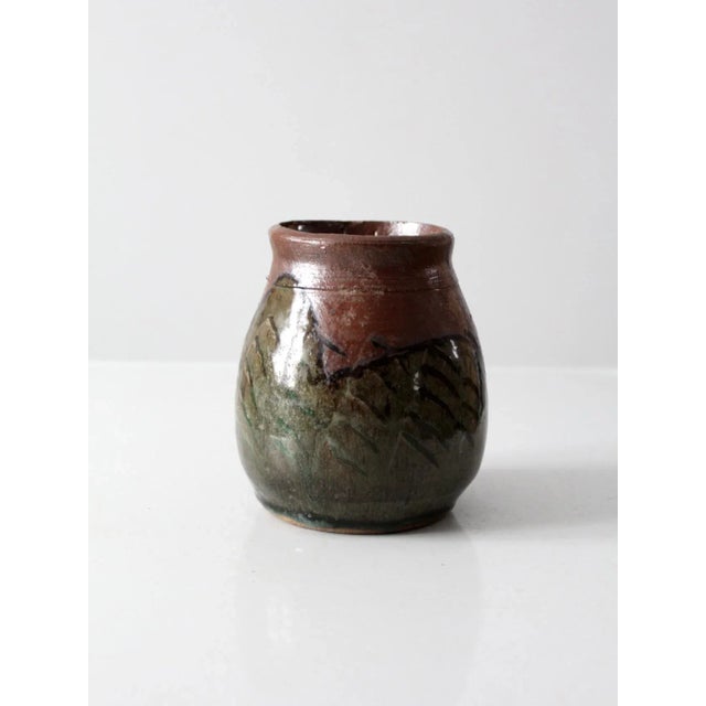 Late 20th Century Vintage Studio Pottery Vase For Sale - Image 5 of 10