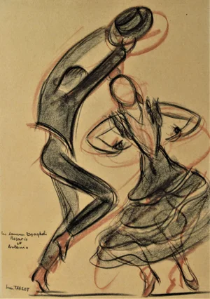Jean Target, Danseurs Espagnols, Antonio and Rosario, Circa 1945