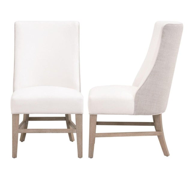 Transitional Essentials For Living Duet Performance Fabric White Armless Head Chair - Set of 2 For Sale - Image 3 of 9