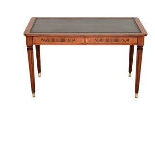 Antique Georgian Leather Top Writing Table, 1950s For Sale