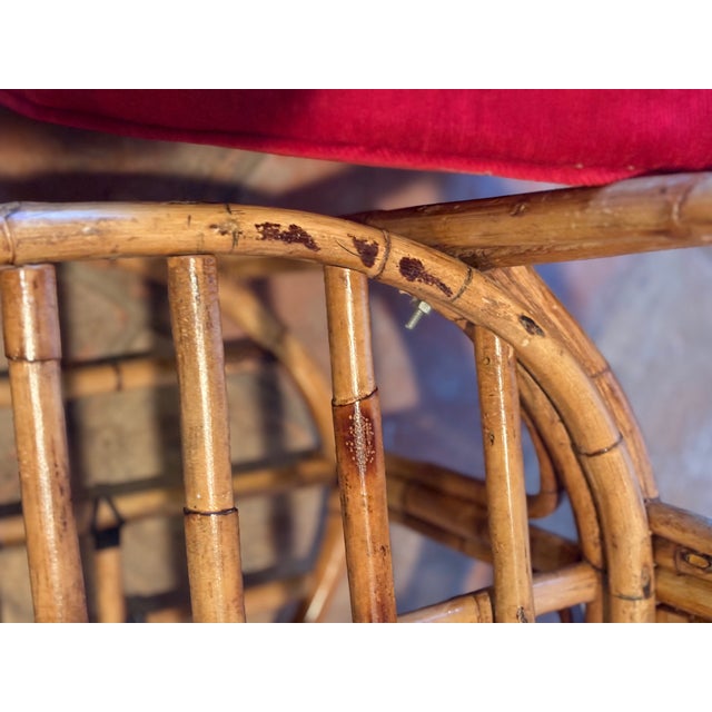 Mid-Century Rattan Chippendale Style Telephone Bench For Sale - Image 13 of 17