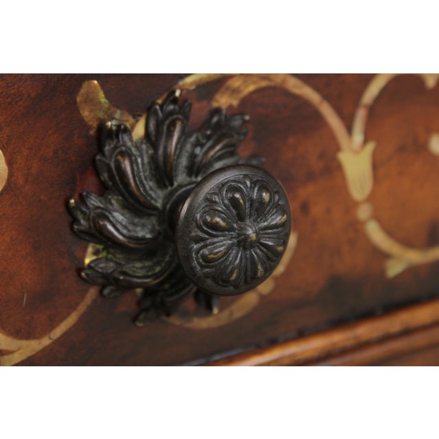 Theodore Alexander Marquetry Inlaid Chest Semainier For Sale - Image 10 of 16