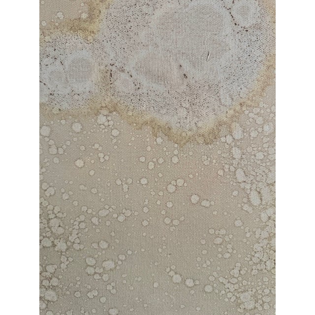Large Abstract Beige Painting, Neutral Wall Art Ready to Hang (Stretched) For Sale - Image 4 of 6