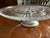Mid-Century Modern Vintage Silver Plated & Crystal Cake Stand For Sale - Image 3 of 7