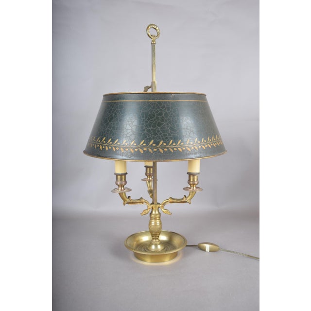 Antique Empire Bronze Bouillotte Lamp with Swan Motifs, 1910s For Sale - Image 10 of 16