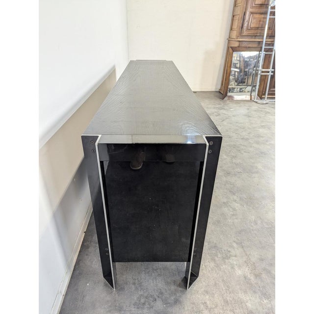 Sideboard in Aluminum and Wood by Georges Frydman for E.F.A. For Sale - Image 6 of 8