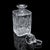 This is a fine vintage Scotch decanter. An English, cut crystal glass Whiskey or Bourbon bottle, dating to the late 20th...