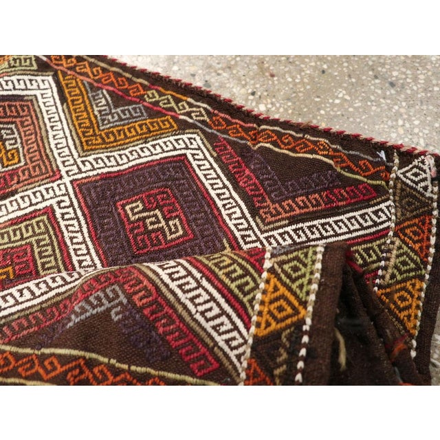 Textile Antique Turkish Flatweave Kilim Pair of Pillowcases For Sale - Image 7 of 16