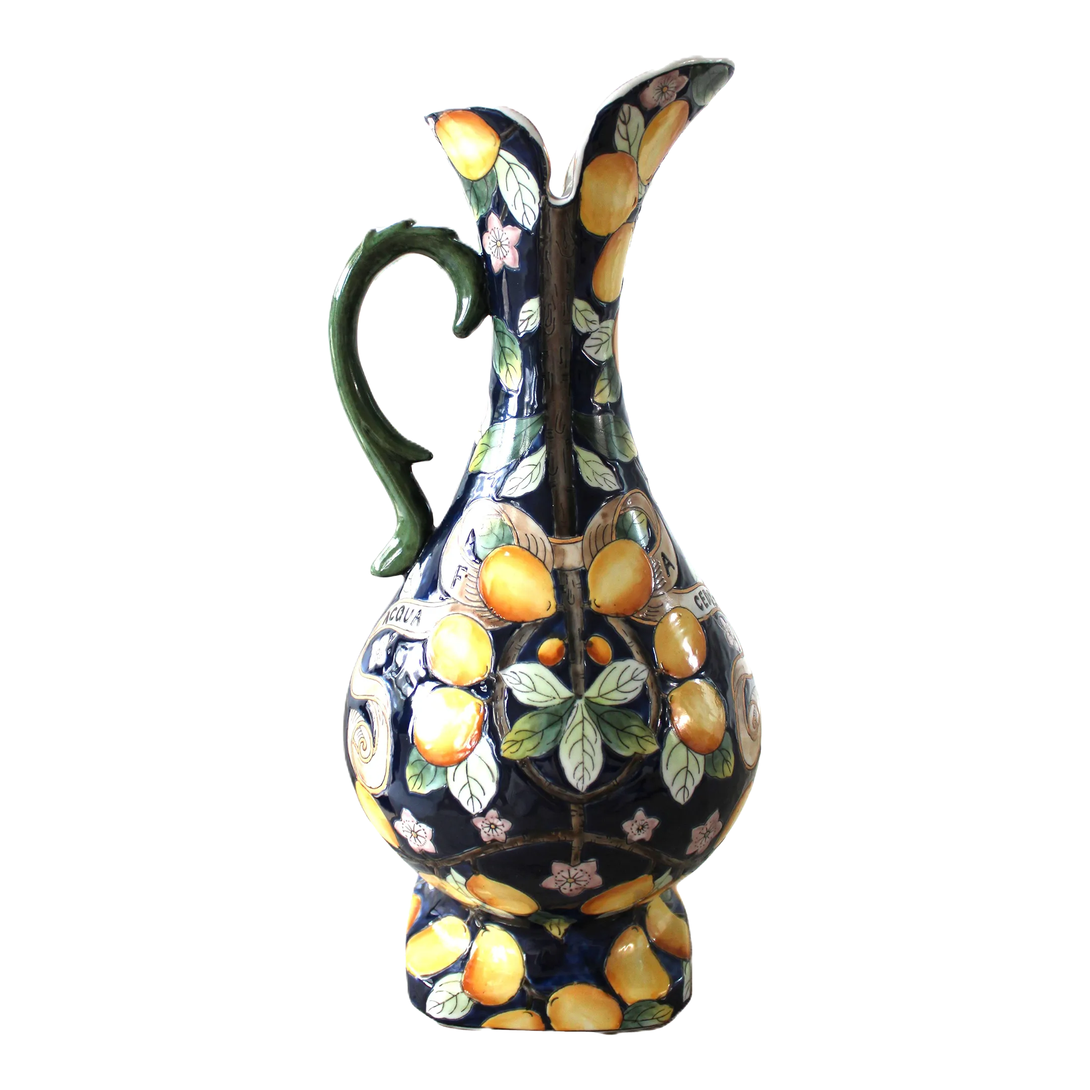 Large Societa Ceramica Italiana Style Pitcher, 14.5