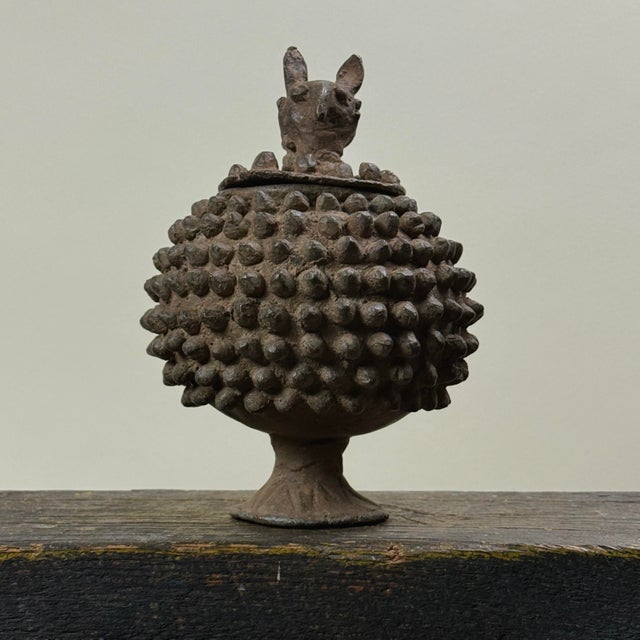 Title: Medicine Box with Zoomorphic Lid Period: Late 19th–mid 20th century Origin: Burkina Faso Material: Bronze, lost-wax...