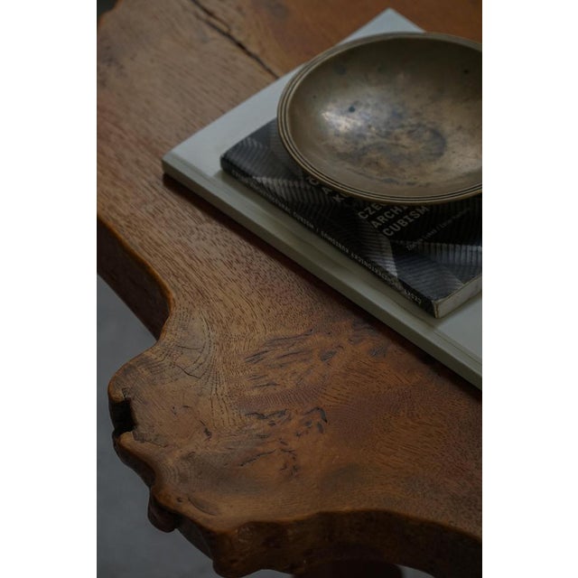1950s Mid-Century Scandinavian Wabi-Sabi Style Coffee Table in Elm, 1960s For Sale - Image 5 of 18