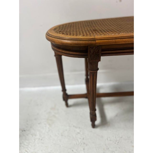 Louis XVI Style Beechwood Bed Bench, 20th Century For Sale - Image 12 of 13