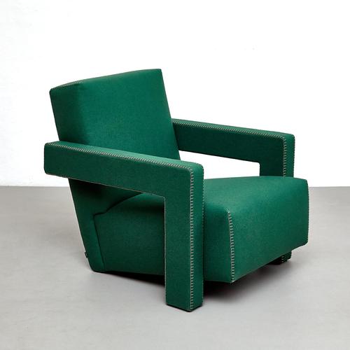 Blue Mid-Century Modern Utrecht Armchair by Gerrit Rietveld for Cassina For Sale - Image 8 of 18