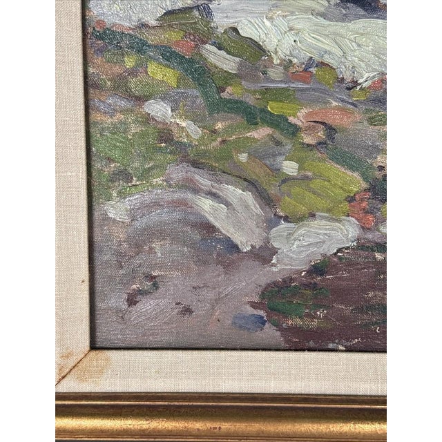 19th Century Anthony Thieme "Bridge in Autumn" Oil Painting For Sale - Image 5 of 8