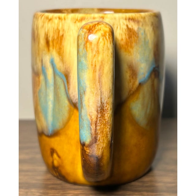 Vintage 1970’s Hot Springs Booger Hollow, Arkansas Art Pottery Drip Glaze Clay Coffee Mug For Sale - Image 4 of 6