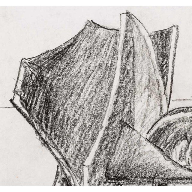 Seymour Lipton (American, 1903-1986), Abstract Expressionist Sculpture Study Sketch, Oil Crayon on Paper, 1980, signed and...