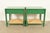 Michael Taylor for Baker Furniture Mid-Century Hollywood Regency Green Lacquer and Cane Campaign Nightstands, Newly Refinished For Sale - Image 14 of 15