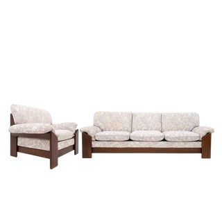 Sapporo 3-Seater Sofa and Armchair by Mario Marenco for Mobilgirgi, Italy, 1970s, Set of 2 For Sale