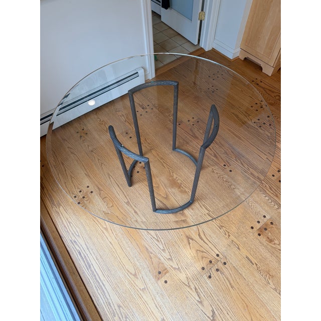 Early 21st Century McGuire Furniture Company Bronze and Glass Dining Table For Sale - Image 5 of 11