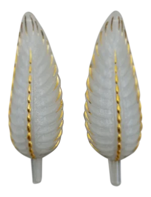 1920s French Art Deco Glass Shades - a Pair