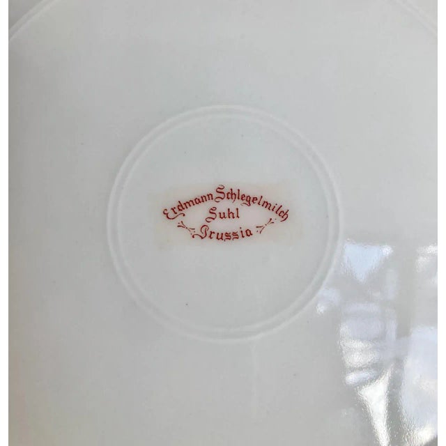 Circa 1910's Erdmann Schlegelmilch "Rose" Handled Serving Plate For Sale - Image 13 of 14