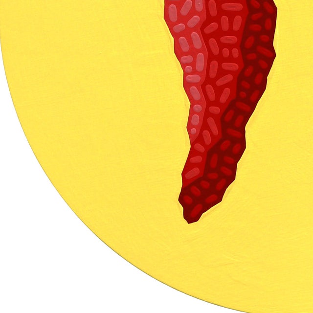 Circle Fresnos - Vibrant Abstract Peppers Still Life Painting on Panel - Original Artwork by Will Beger For Sale - Image 4 of 9