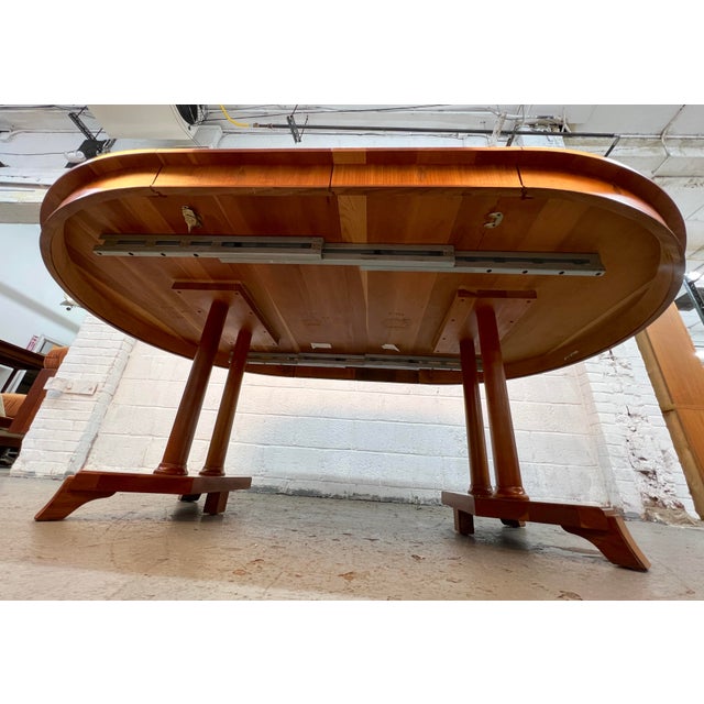 Vintage Expanding Cherry Dining Table by Stickley For Sale - Image 11 of 16