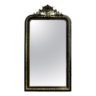 Napoleon III Black Gold Pier Mirror For Sale