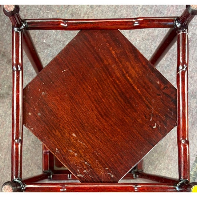 Mid 20th Century Mid Century Asian Rosewood Side Table For Sale - Image 5 of 6