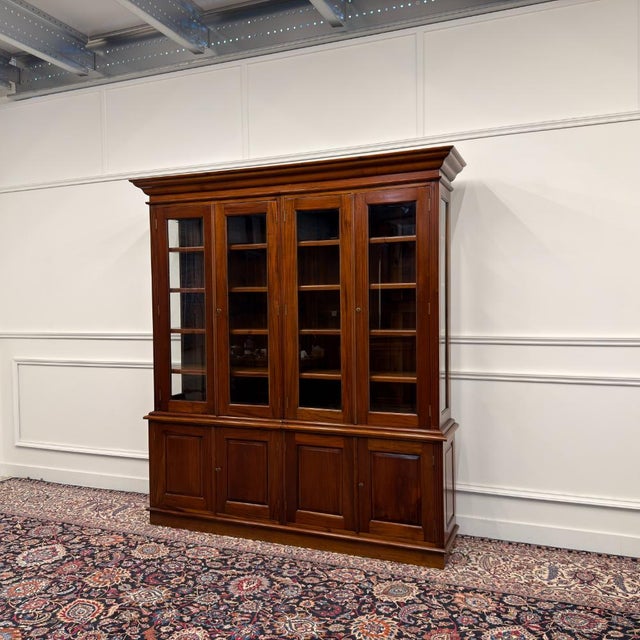 English Bookcase with Glass Doors For Sale - Image 3 of 18