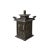 Chinese Vintage Chinese Dark Brown Wood Frame Fok Character Lantern Shape Table Lamp For Sale - Image 3 of 9