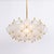 Large Frosted Glass and Brass Chandelier from Kinkeldey, Germany, 1970s For Sale - Image 11 of 18