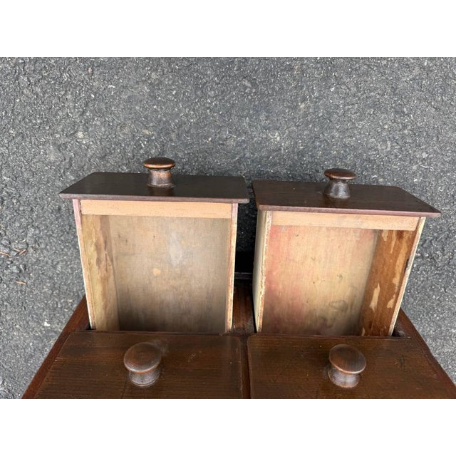 Antique Early American Premitive Style Apothecary Cabinet or Spice Drawer For Sale - Image 9 of 17