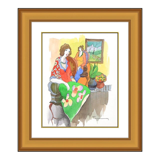 Late 20th Century The Lounge Muse, Itzchak Tarkay For Sale