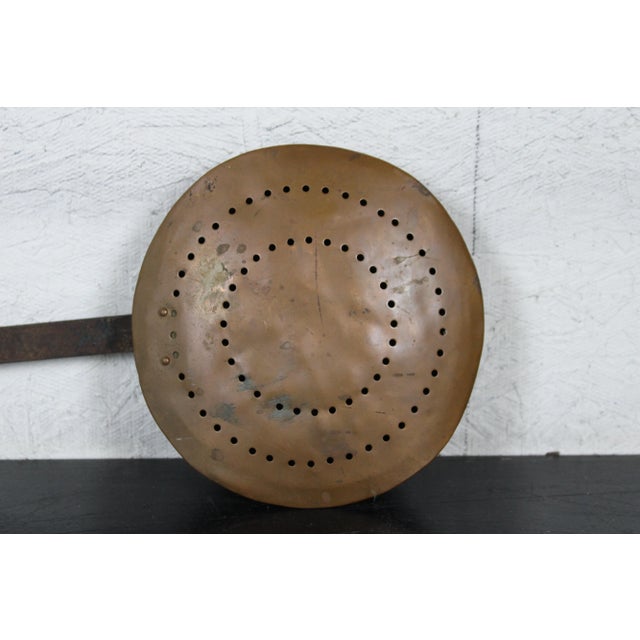 Metal Antique Late 19th Century Victorian Copper & Cast Iron Bed Warming Pan For Sale - Image 7 of 13