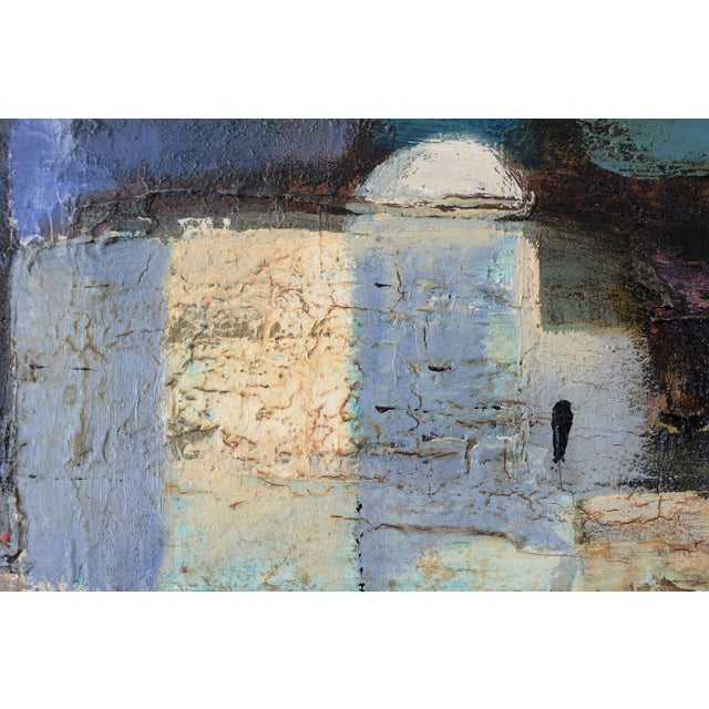 Wood 1960s Signed Mid Century Horizontal Abstract Painting For Sale - Image 7 of 15
