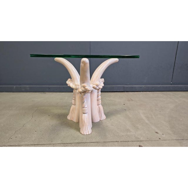 Vintage Faux Tusk Side Table from Sergio Longione, 1980s For Sale - Image 8 of 12