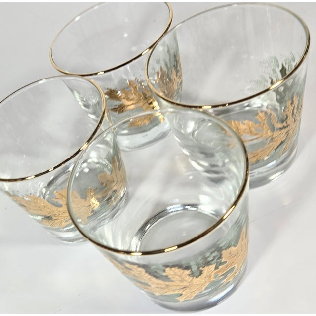 Metal Late 20th Century 22kt Gold Leaf Lowballs- Set of 4 For Sale - Image 7 of 8