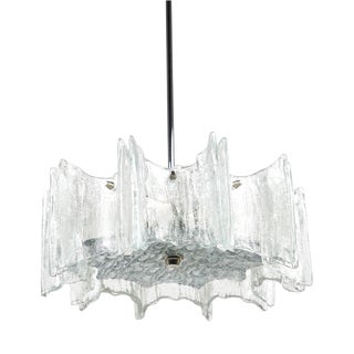 Vienna Ice Glass Star Chandelier by J. T. Kalmar for Kalmar, Austria, 1960s For Sale
