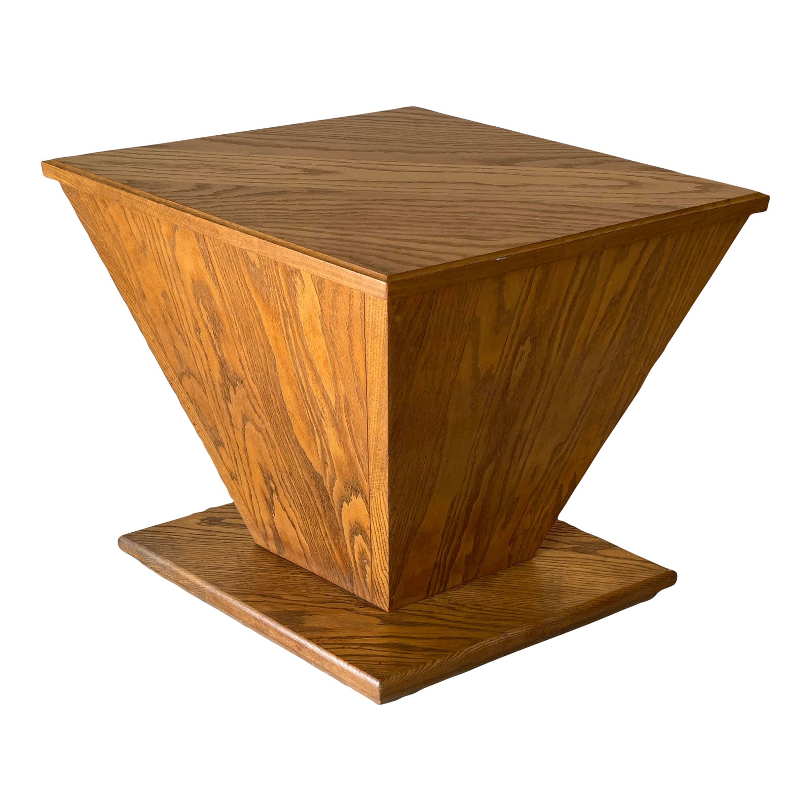 Postmodern Geometric Wood Pedestal / Dining Table Base Chairish